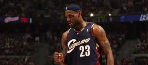 LeBron James and the Cavs try to snap a two-game losing streak when they host the Knicks Sunday night. [Image via NBA/YouTube]