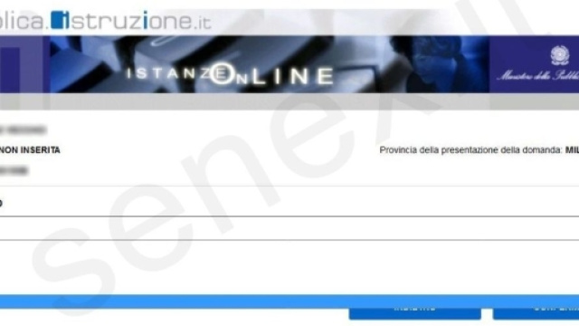Istanze online per personale terza fascia ATA- senex.it