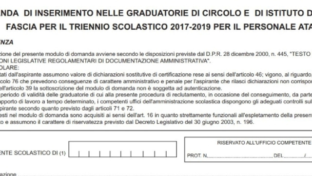 Iscriversi alle graduatorie ATA 2017/2020: Guida alla compilazione ... - informazionescuola.it