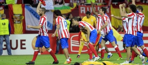 Atletico Madrid players celebrate after beating Atletico Bilbao in the past. (Image Credit: Football Gallery/Flickr)
