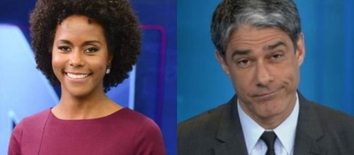 William Bonner e Maju Coutinho, no Jornal Nacional