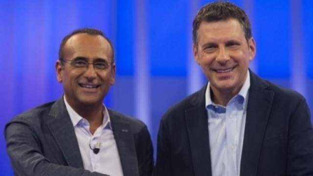 Carlo Conti e Fabrizio Frizzi a L'Eredit&agrave;