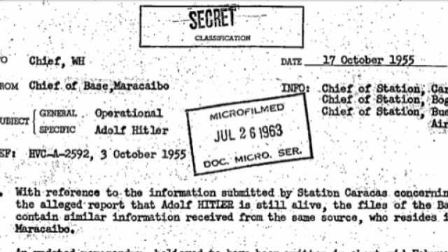 Hitler sopravvisse alla seconda guerra mondiale? Un file CIA pone dubbi inquietanti