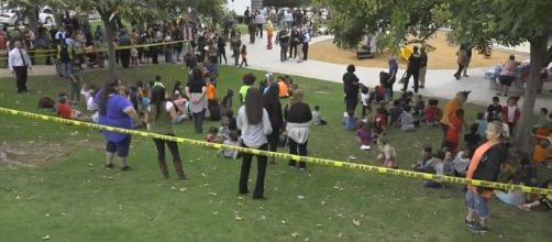 A California elementary school was evacuated after a man took a 70-year-old teacher hostage [Image credit: CBS Los Angeles/YouTube]