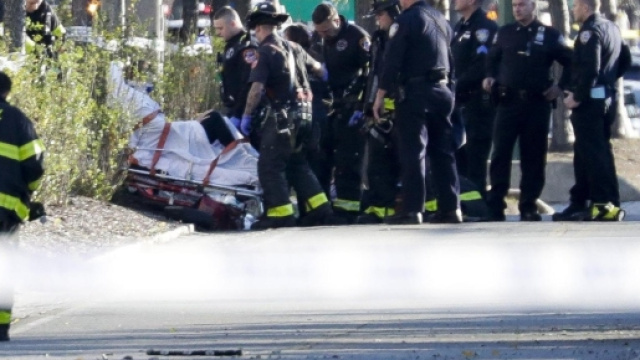 La scena dell'attentato a New York