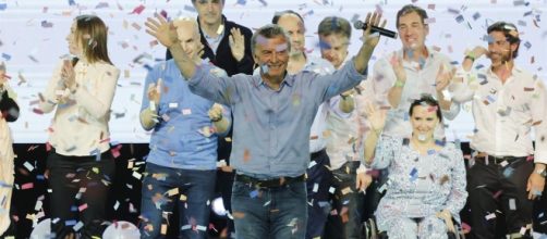 Festejos en el b&uacute;nker de Cambiemos