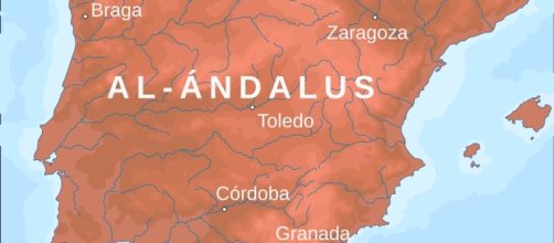 Al-&Aacute;ndalus en 732 por EmiratoDeC&oacute;rdoba910/Wikimedia Commons