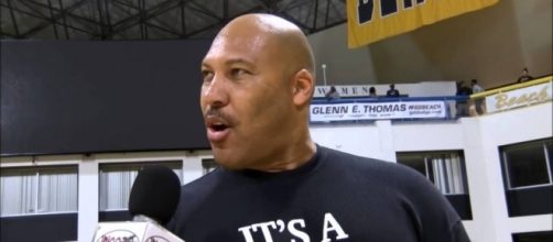 Lavar Ball being interviewed at his son's game &ndash; The Georgetown Voice - georgetownvoice.com