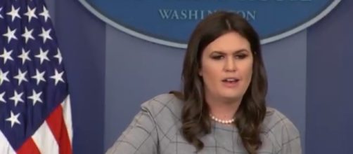 Sarah Huckabee Sanders at the White House, via Twitter