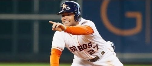 With a 1-0 lead, Jose Altuve and the Astros host the Red Sox in Game 2 of the ALDS on Friday afternoon. [Image via MLB/YouTube]