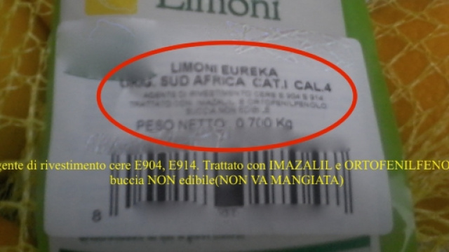 Agrumi trattati con funghicidi pericolosi possono provocare cancro e mutazioni