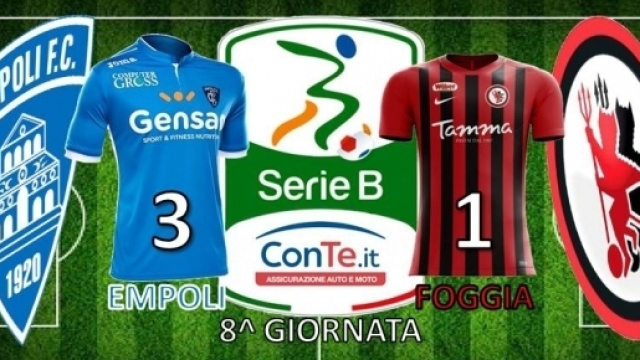 L'Empoli batte 3-1 il Foggia nell'8^ giornata del campionato di Serie B ConTe.it 2017/18