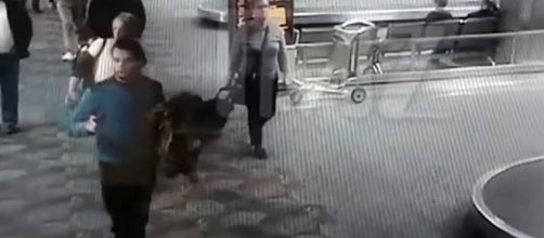 CCTV footage of the moment Esteban Santiago started shooting after collecting his gun from the airline desk [Image credit ABC News/YouTube]