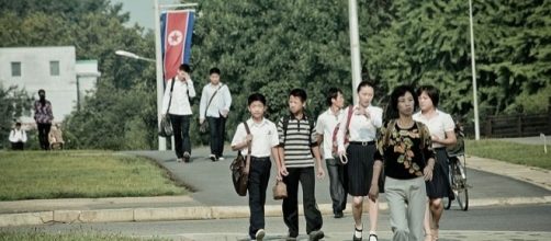 People walking in Pyongyang (Image credit &ndash; Matt Paish &ndash; Wikimedia Commons)