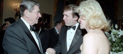 Reagan with Donald and Ivana Trump/photo via Wikimedia commons