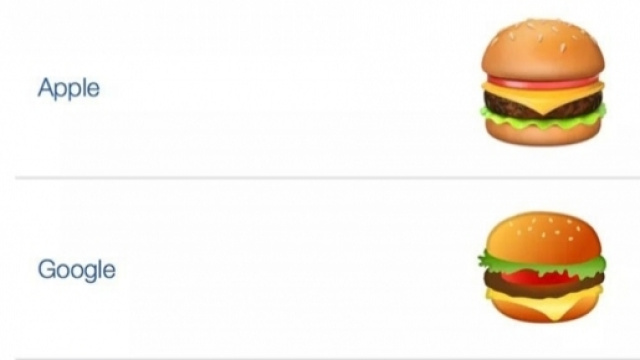 Emoji hamburger e birra sbagliati da Google