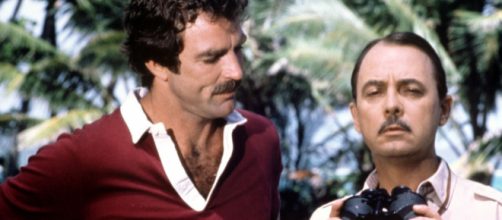 Tom Selleck e John Hillerman em ''Magnum''