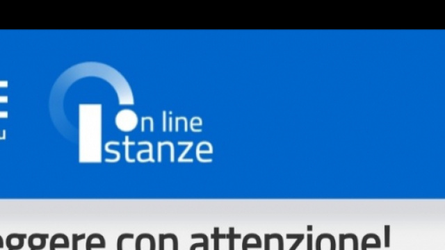 Pagina della sezione di Istanze Online sul sito Miur durante la pocedura in descrizione