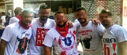 Integrantes de "La Manada" en Pamplona