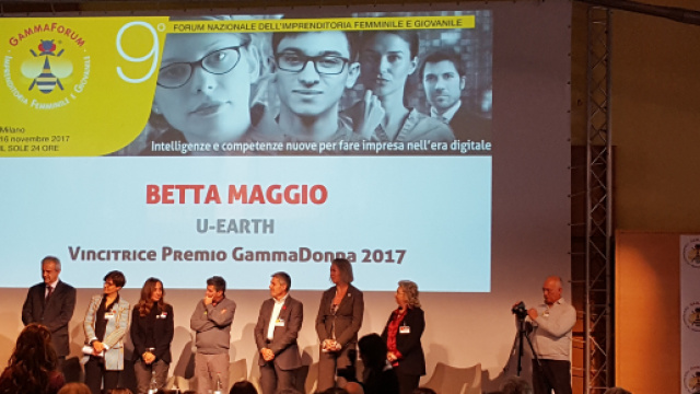 Betta Maggio di U-Earth vince il premio Gamma Donna 2017