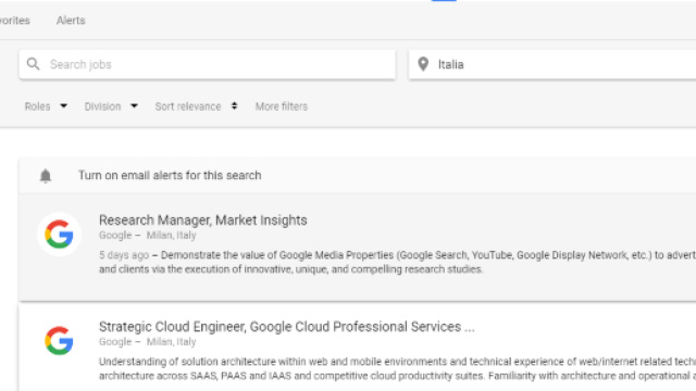 offerte di lavoro google, come candidarsi