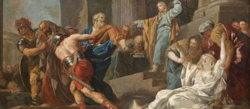 Daniel intervenes and saves Susanna. Fran&ccedil;ois-Guillaume M&eacute;neageot commons.wikipedi.org