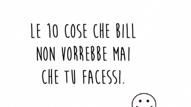 Bill, dalla pagina Facebook "Sii come Bill"