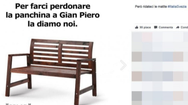 La replica social dell'Ikea nei confronti dei tifosi azzurri