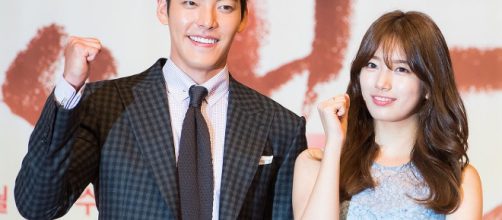 Kim Woo-bin and Bae Suzy at "Uncontrollably Fond" press conference, July 4, 2016 [image credit: Yoon Min-hoo/Wikimedia Commons]