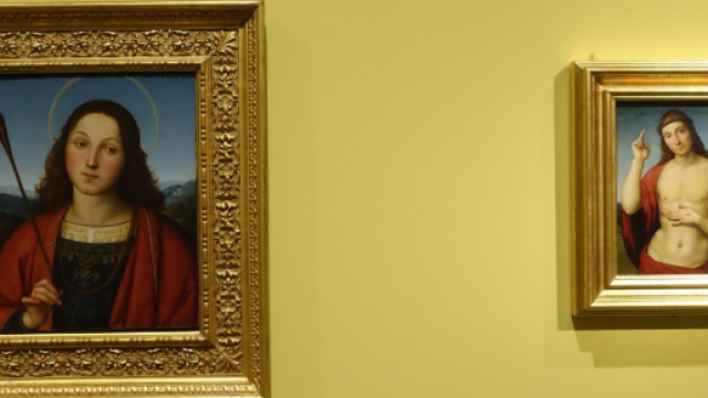 ll San Sebastiano e il Cristo Redentore Benedicente di Raffaello all'Accademia Carrara-foto &copy;Piergiorgio Pescali