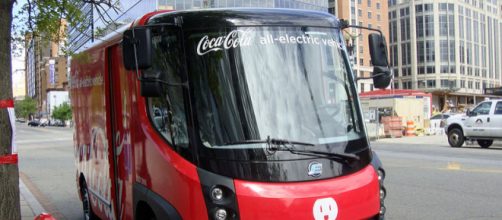 Coca Cola delivery electric van at Washington D.C. (Image credit &ndash; Mariordo, Wikimedia Commons)