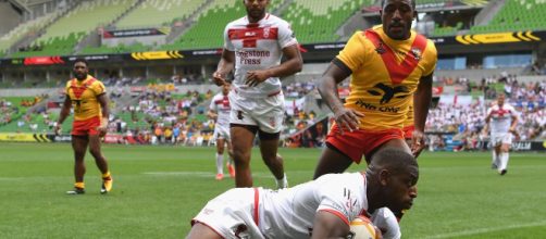 Just over 10,500 were there to witness England progress to the semi-finals with a 36-6 victory over PNG. Image Source: Daily Mirror