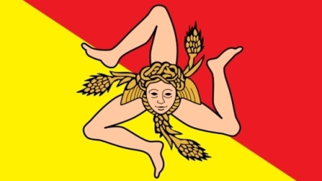 La bandiera della Regione siciliana