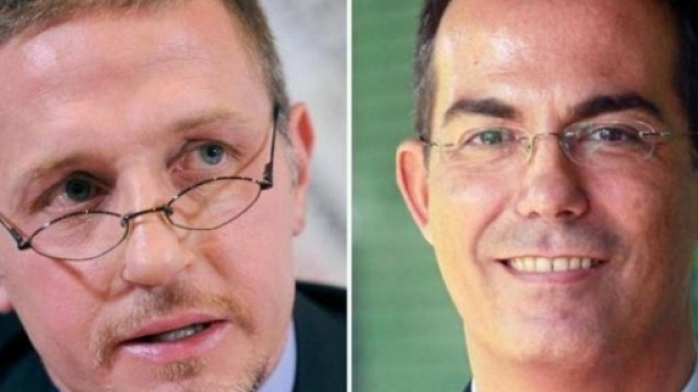 Massimo Giannini e Giovanni Floris, due delle presunte vittime dell'Editto bulgaro renziano