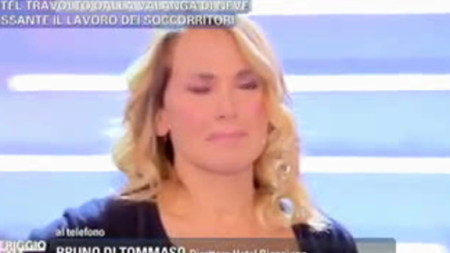 Pomeriggio 5, Barbara D'Urso in lacrime per il dramma dell'Hotel ... - today.it