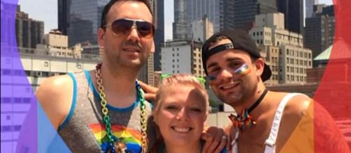 A New York "throuple" is thriving and contemplating adopting kids. [Image credit: News Day/YouTube]