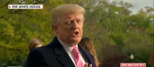 Donald Trump at the White House, via Twitter