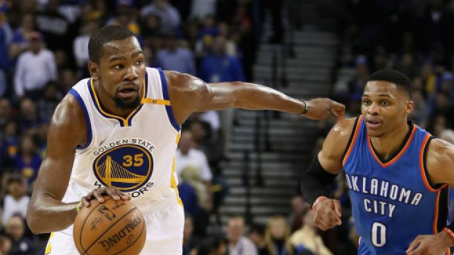 Kevin Durant e Russell Westbrook, compagni ad Oklahoma City dal 2008 al 2016