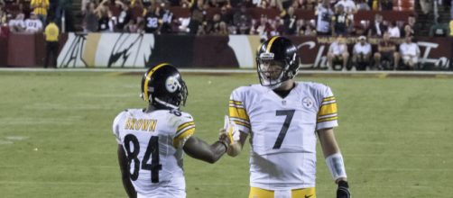 Antonio Brown and Ben Roethlisberger. - [Photo credit: Keith Allison / Wikimedia Commons]