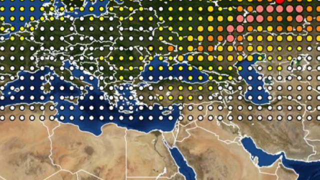 Intensit&agrave; di diffusione della nube radioattiva