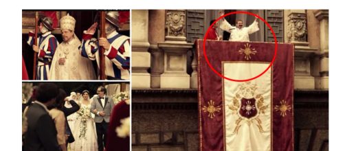 Recortes de cenas da novela Apocalipse fazendo alus&atilde;o a Igreja Cat&oacute;lica (Fotos: Divulga&ccedil;&atilde;o)