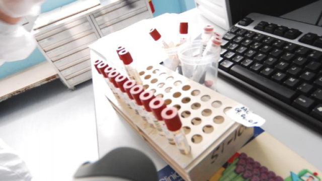 All'interno di un laboratorio medico