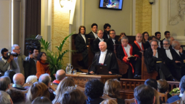 Piero Angela durante la cerimonia