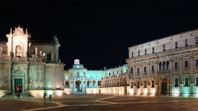 La magnifica Piazza Duomo a Lecce.