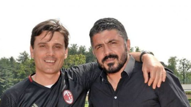 Passaggio di consegne tra Vincenzo Montella e Gennaro Gattuso, gi&agrave; alla guida della squadra primavera