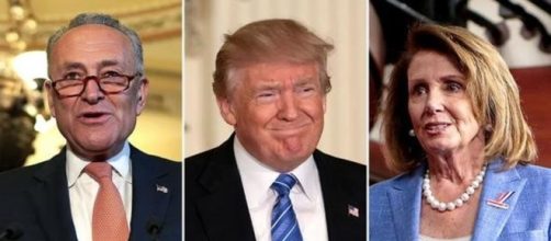 Donald Trump and Democrats, via Twitter