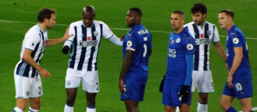West Bromwich Albion players defending a corner against Leicester City in the past. [Image Credit via Ian Johnson/Flickr]
