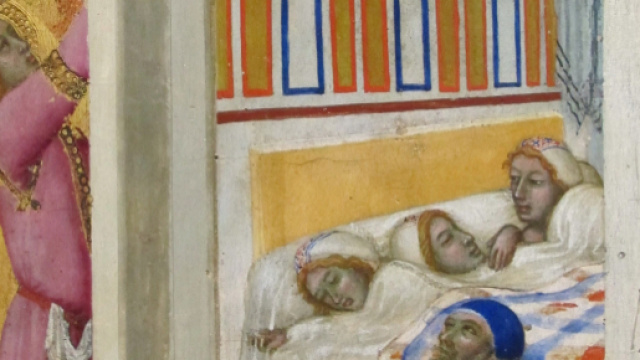 "La carit&agrave; di San Nicola" di Ambrogio Lorenzetti (Louvre)