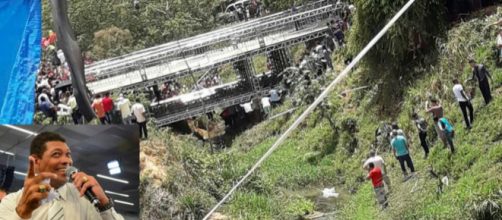 Ponte desabou durante o encontro da Igreja Mundial do Poder de Deus. (Foto internet)