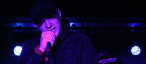 Hip Hop artist Jay Gudda performing live. [image source: with permission of Jay Gudda]